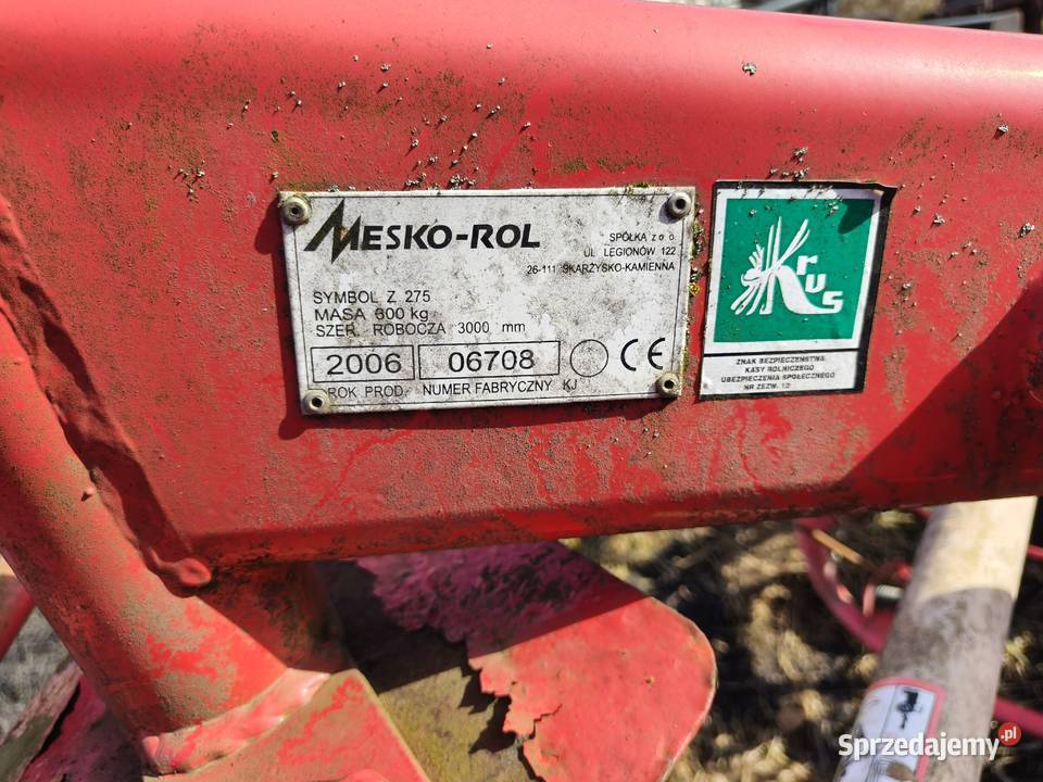 Przetrząsarka MESKO Z275 Maszyny rolnicze Kałuszyn
