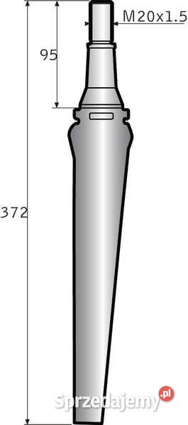Ząb brony aktywnej lewy L372 mm pasujący do Kamionna