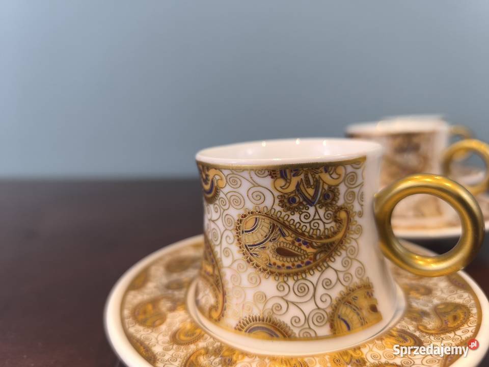 Piękny zestaw porcelany do kawy espresso Antyki, Sztuka, Kolekcje Łódź