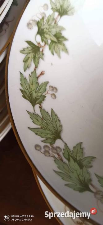 Salaterka Serwis Morbar Liście na złoconej Gdańsk