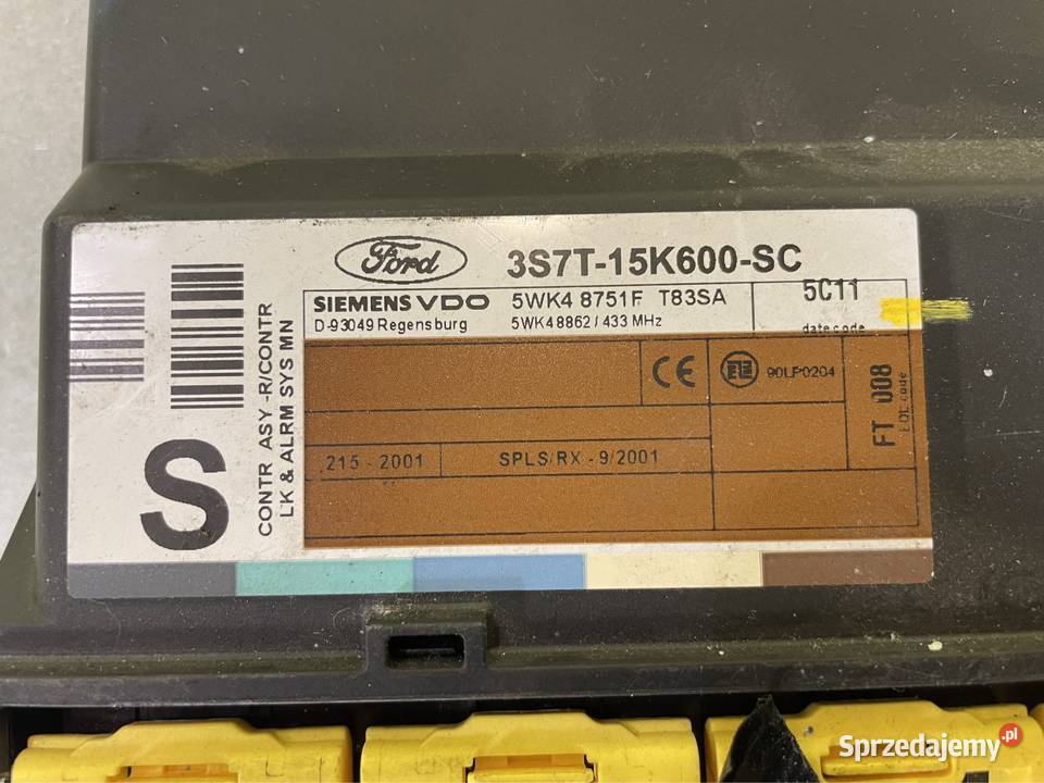 Moduł sterownik komfort 3S7T15K600SC Ford mondeo Szczecin