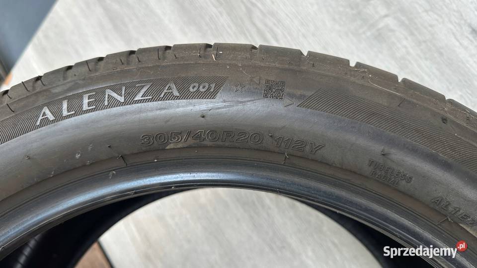30540 R20 BRIDGESTONE ALENZA 001 RFT x2 60mm Gorzów Wielkopolski sprzedam