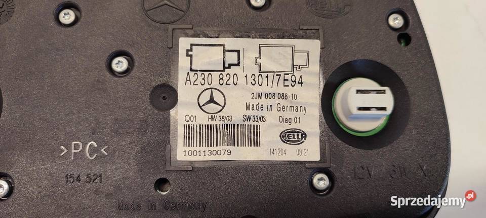 MERCEDES SL R230 LAMPKA PODSUFITKI A2308201301