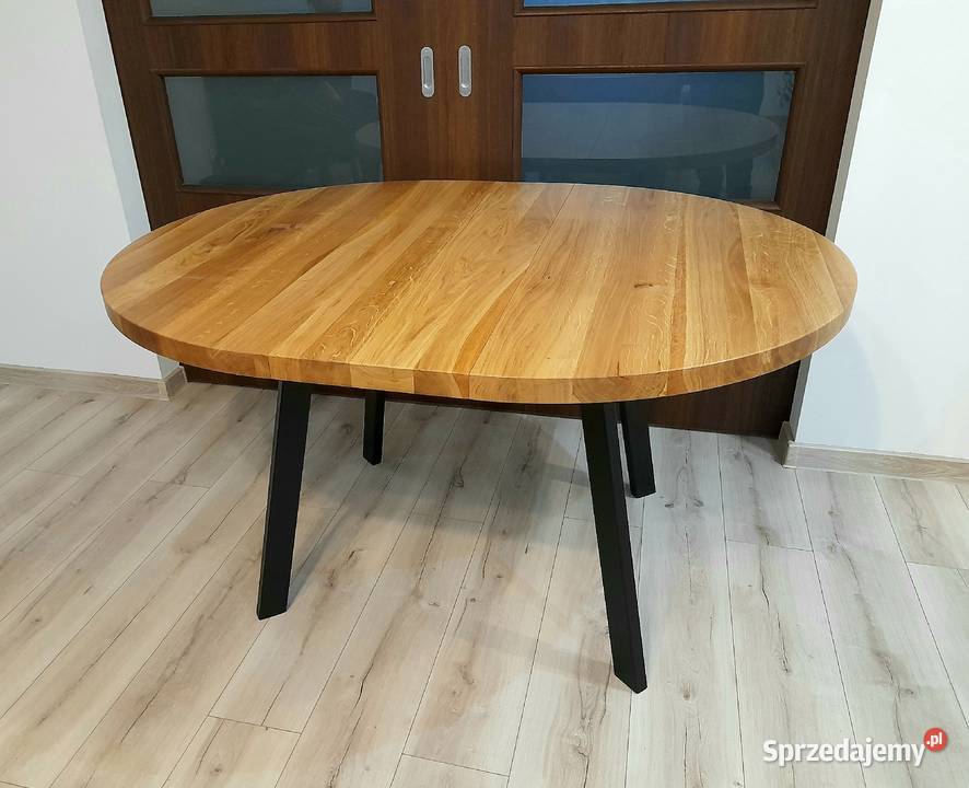Stół okrągły rozkładany 110 dąb lity 4