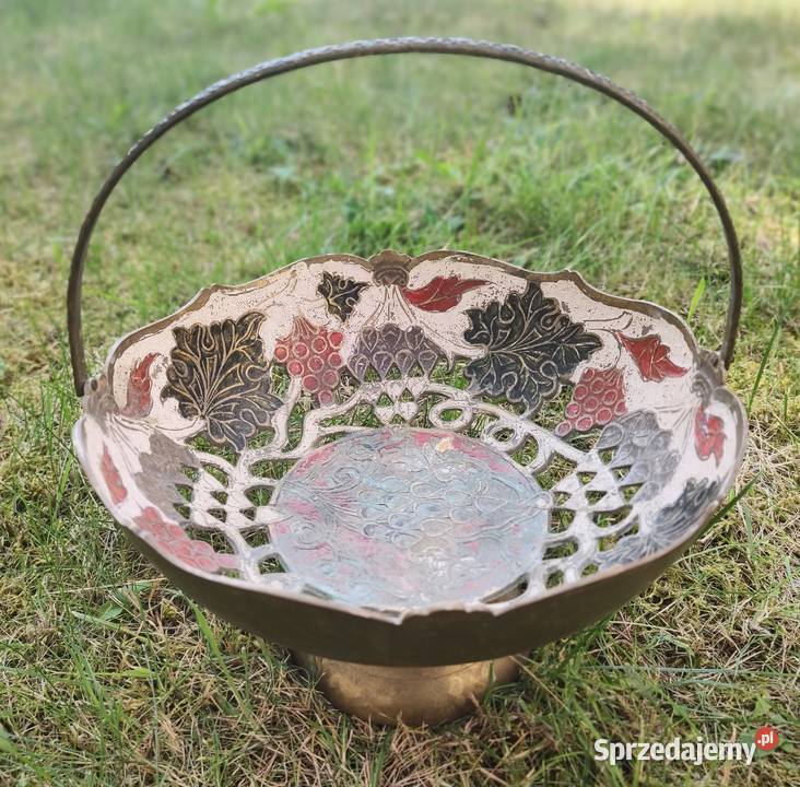 Mosiężny koszyk koszyczek patera sprzedam