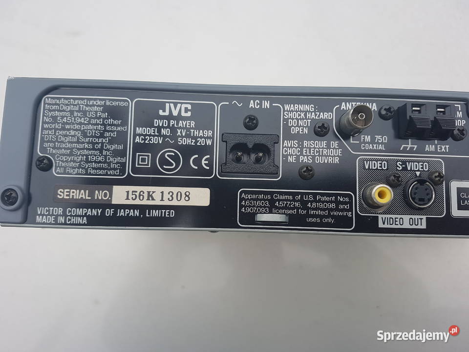 DVD CD odtwarzacz JVS Sieradz sprzedam