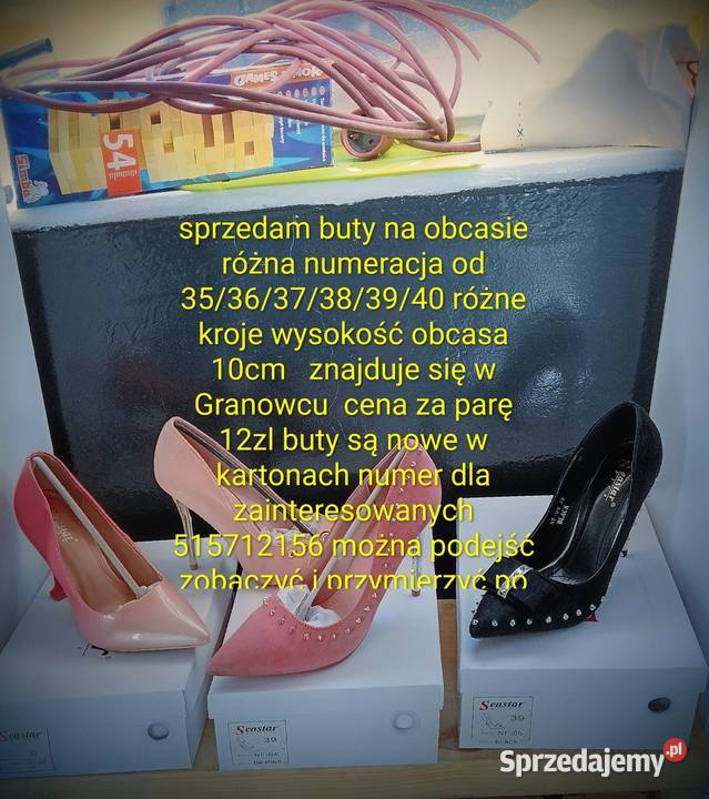 Buty damskie na szpilku posiadam z 60 par nowe w Obuwie sportowe