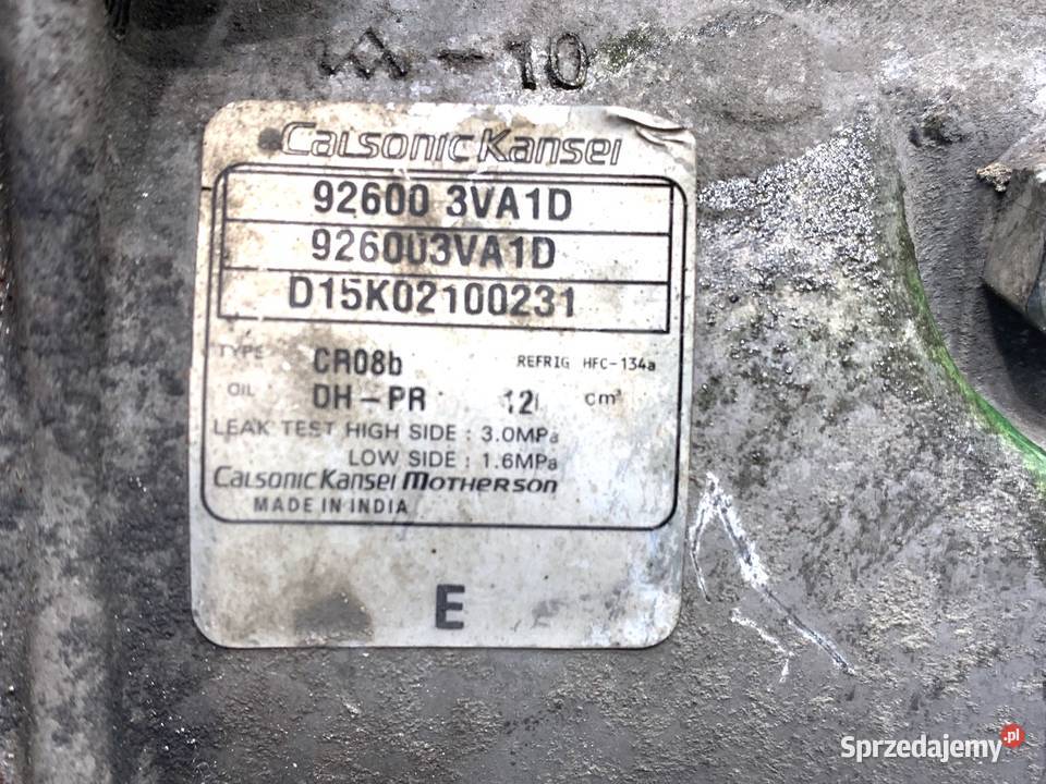 SPRĘŻARKA KLIMATYZACJI NISSAN MICRA K13 osobowe