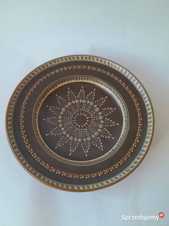 Ceramiczny talerz naścienny Ząbkowice Śląskie