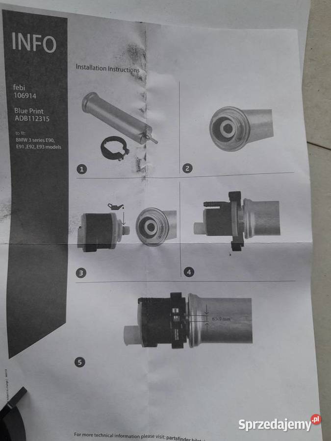 Filtr Paliwa FEBI BILSTEIN 106914 do BMW serii 3 Dąbrowa Górnicza
