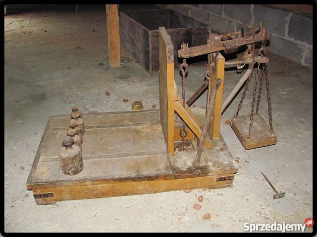 Waga dziesiętna rolnicza szalkowa z odważnikami Płock