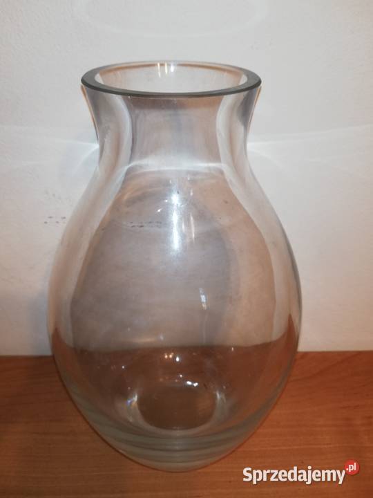 Szklany wazon grube szkło Dom i Ogród mazowieckie Warszawa