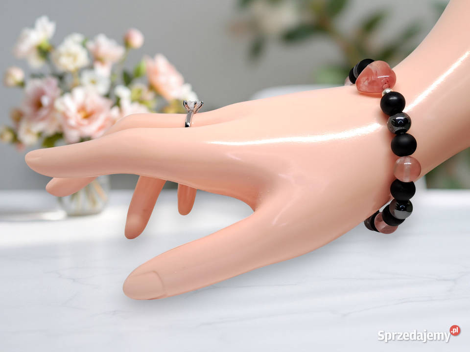 Bransoletka z kwarcu truskawkowego KWARC mazowieckie Warszawa