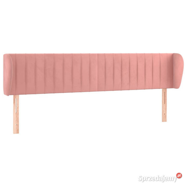 Zagłówek uszak różowy 183x23x7888 aksamitny mazowieckie sprzedam