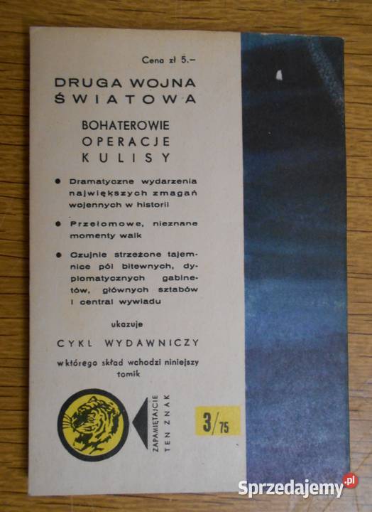 Żółty Tygrys Trzysta pierwszy celem 375 historyczne Proza i poezja Parczew