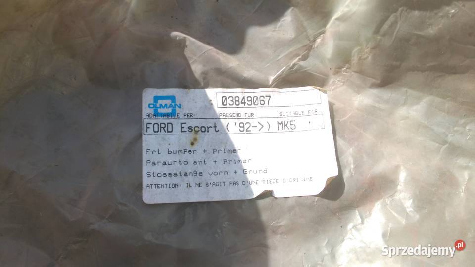 Zderzak przedni Ford Escort MK5 MK6 9094r NOWY osobowe mazowieckie