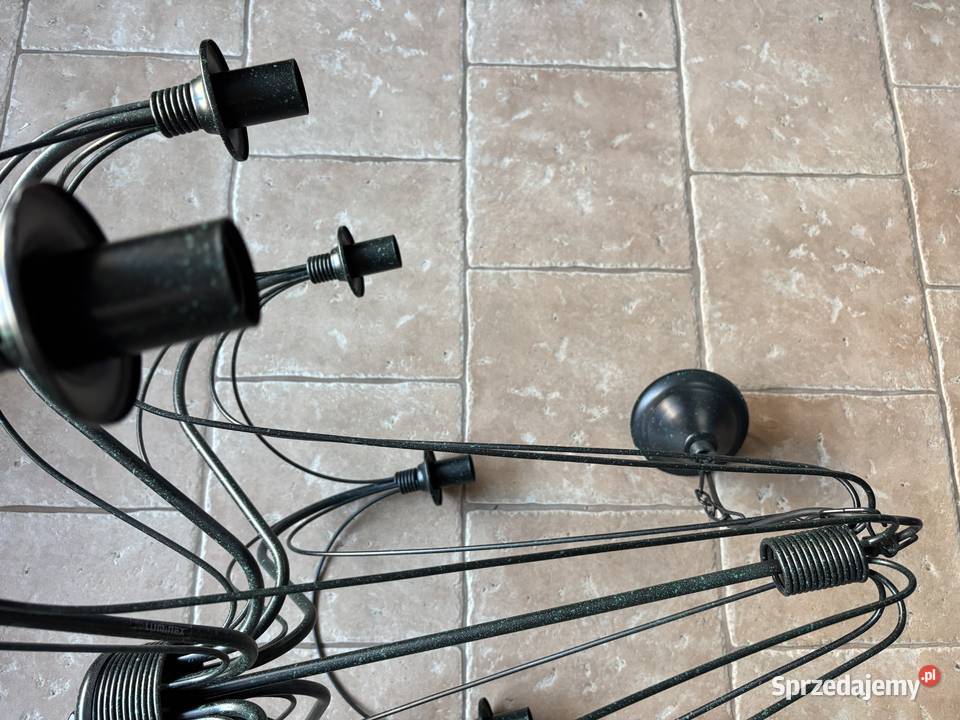 Lampa Żyrandol wiszący czarny w stylu Bytom