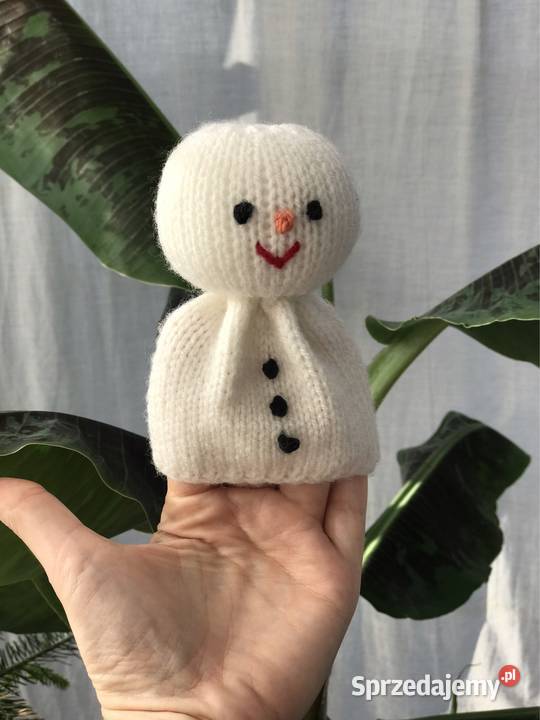 Bałwanek z włóczki pacynka zabawka Warszawa