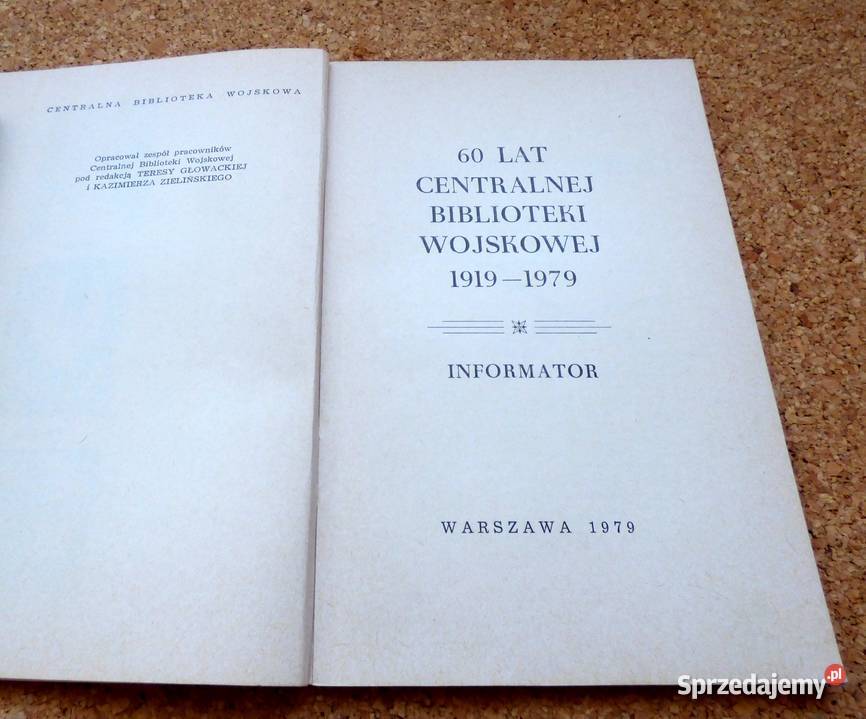 H 60 lat Centralnej Biblioteki Wojskowej Warszawa