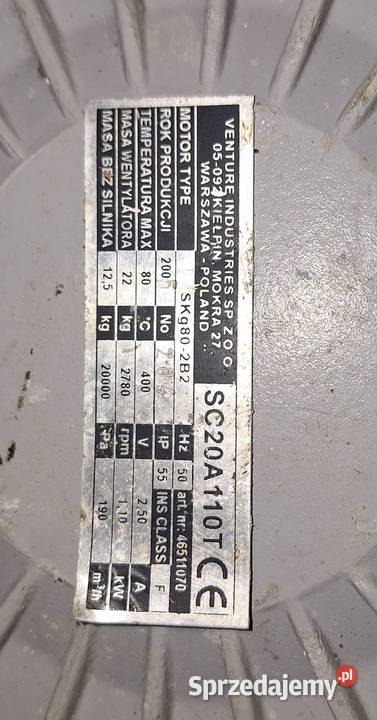 Wentylator bocznokanalowy sc20a110t Kielce