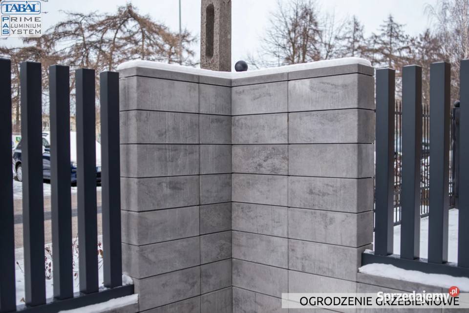 Ogrodzenie aluminiowe GRZEBIENIOWE pionowe lubelskie Lublin