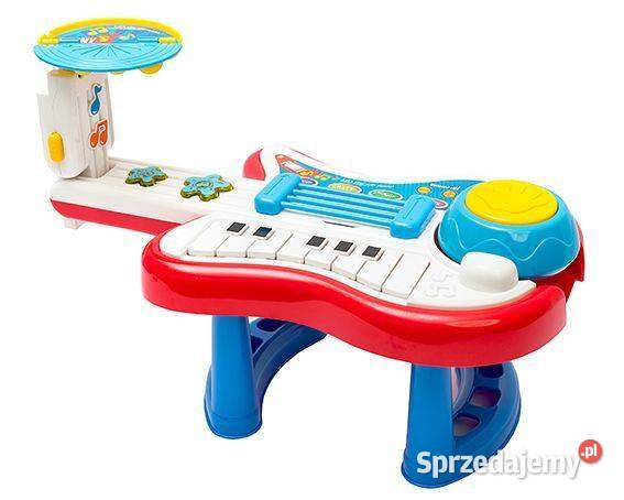 Kolorowa gitara interaktywna pianinko 2w1 Dla Dziecka