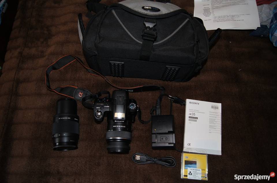 Aparat Sony Alpha 35 SLTA352 obiektywy SONY 1855 Warszawa sprzedam