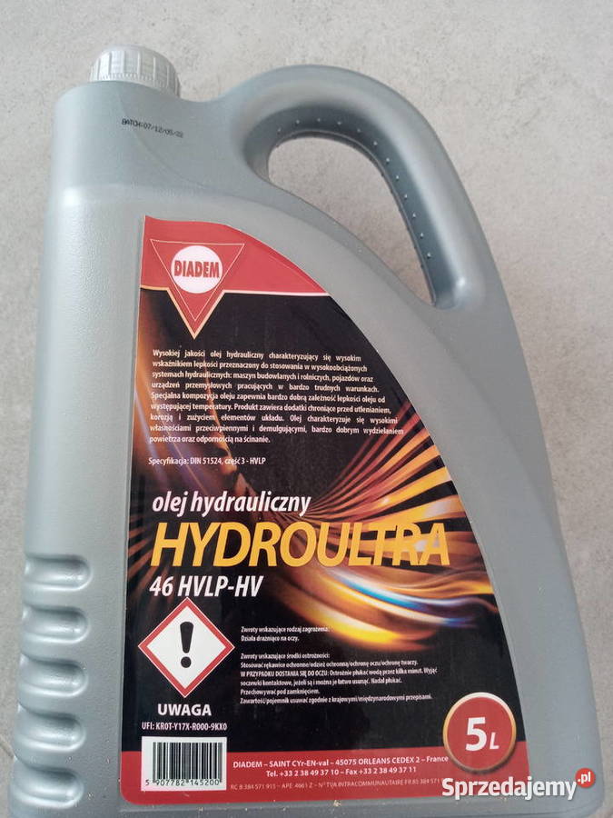 DIADEM HYDROULTRA 46 HVLP HV Olej HydroUltra 46 Pozostałe podkarpackie