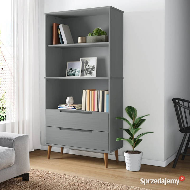 Szafka na książki MOLDE szara 85x35x1705 lita mazowieckie Warszawa sprzedam