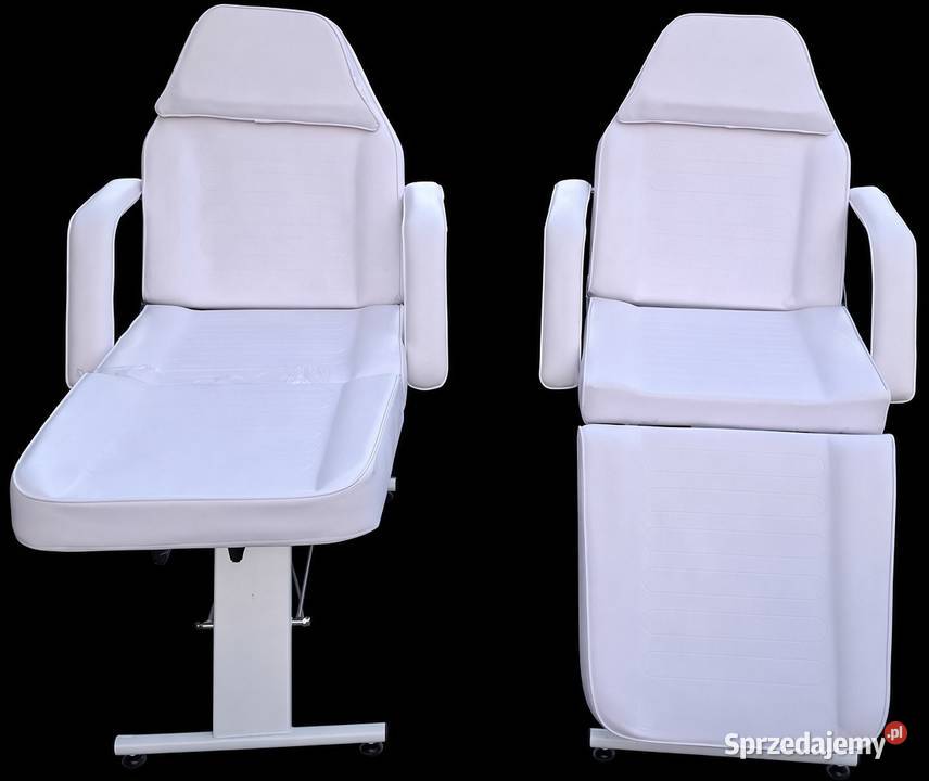 2x Fotel kosmetyczny Sillon z kuwetami biały