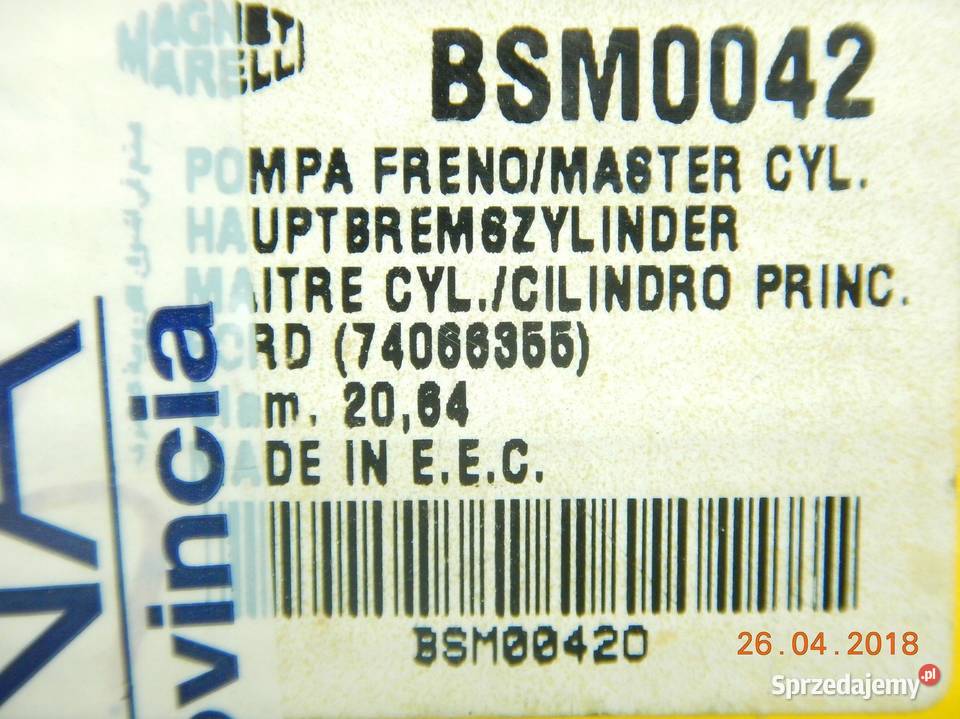 POMPA HAMULCOWA FORD FIESTA 8390 sprzedam