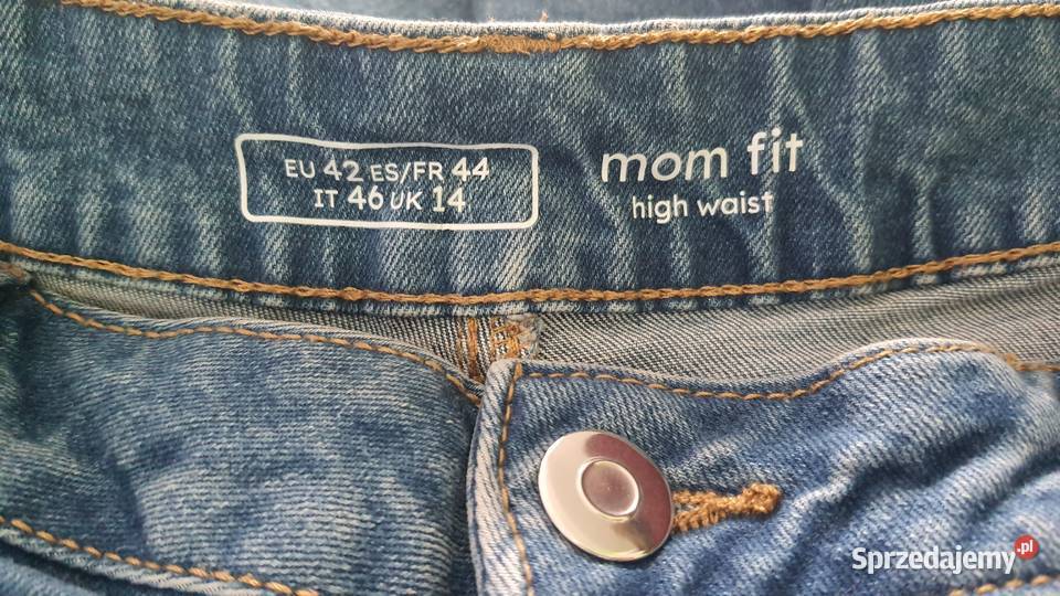 Jeansy damskie Mom Fit wysoki stan rozmiar EU 42 lubelskie Lublin sprzedam