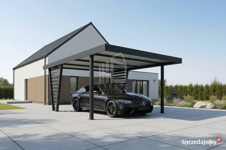 Carport V PREMIUM 5x45m Wypełnienie panelami Rawa Mazowiecka