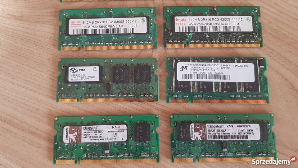 Zestaw pamięci do laptopa laptopów DDR2 DDR 2 mazowieckie Warszawa