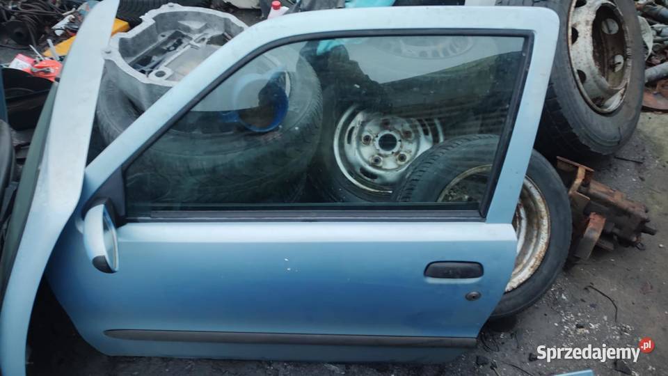 Drzwi lewe prawe Fiat Seicento jasnoniebieskie wielkopolskie Książ Wielkopolski sprzedam