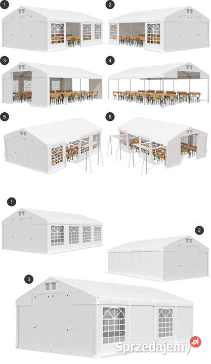 6x12m Namiot ogrodowy całoroczny imprezowy mocny zachodniopomorskie Świnoujście