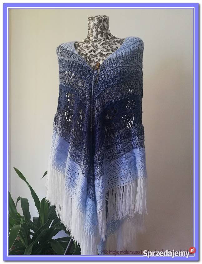 Chusta Ombre rękodzieło na szydełku NOWA Moda i Styl Skarżysko-Kamienna