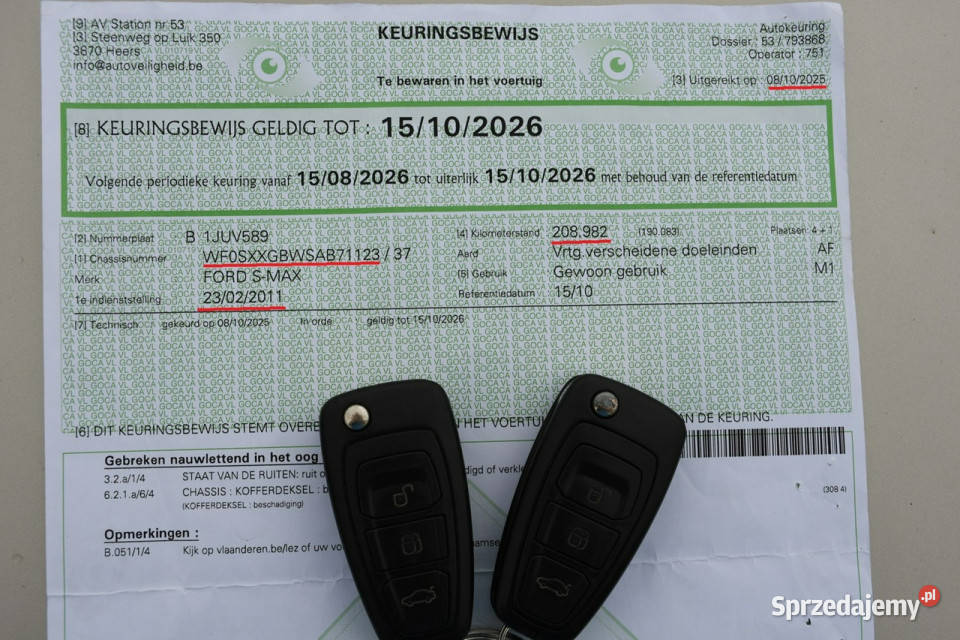 Ford S STLine 20TDCI Automat Xenon LED Navi 214000km Hrubieszów