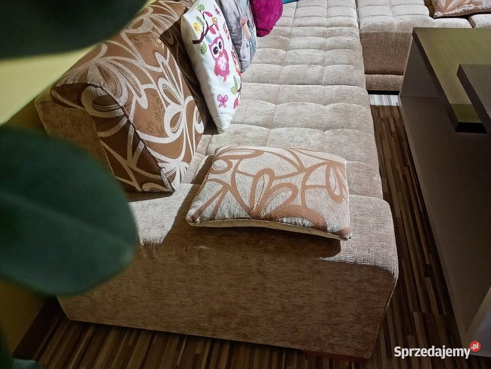 Sofa rozkładana narożna i fotel Twardogóra