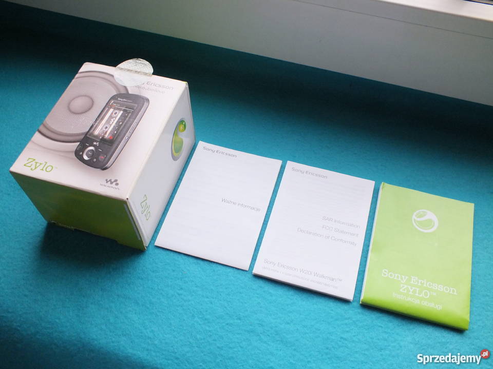 Oryginalny karon pudełko instrukcja Sony Żary