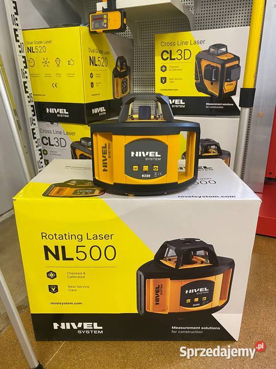 Niwelator Laserowy NL500 Nivel System Zestaw + Łata + Statyw
