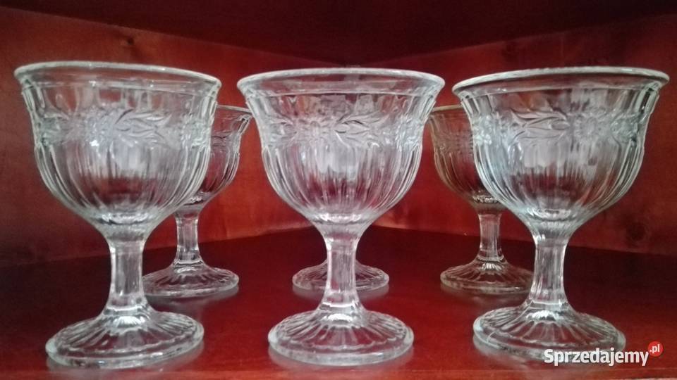 Kielichy puchary 6 szkło Ząbkowice Śląskie Białystok sprzedam
