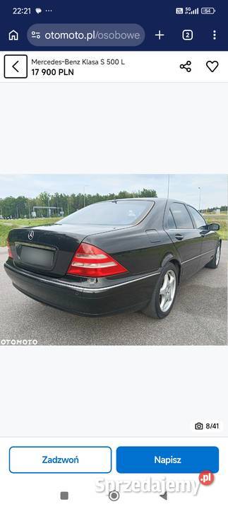 Mercedes s500 long sprzedam mazowieckie Warszawa