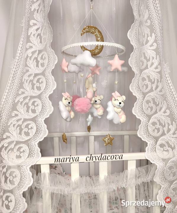 Karuzela z filcu do łóżeczka dziewczynki mazowieckie Warszawa