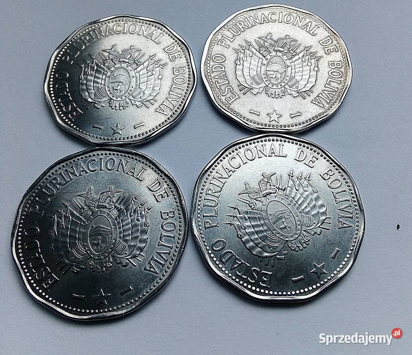 BOLIVIA4 MONETY2 BOLIVIANOS2017 r ŁADNE