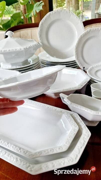 Rosenthal Biała Maria serwis obiadowo 6ciu osób biały Sadurki