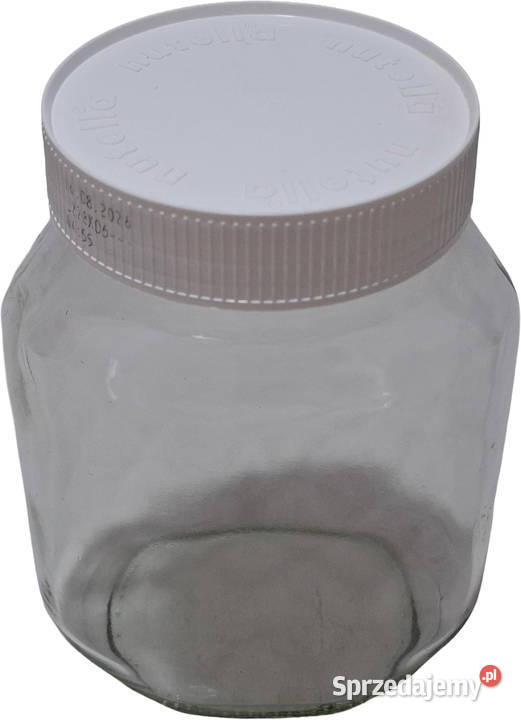 Szklany słoik Nutelli plastikowa nakrętka 825g