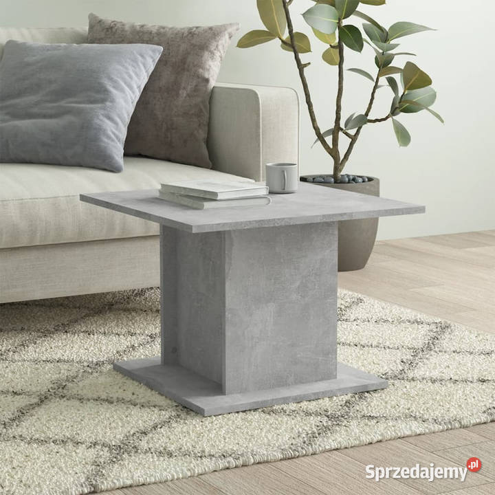 Stolik kawowy szarość betonu 555x555x40 WM810320 sprzedam