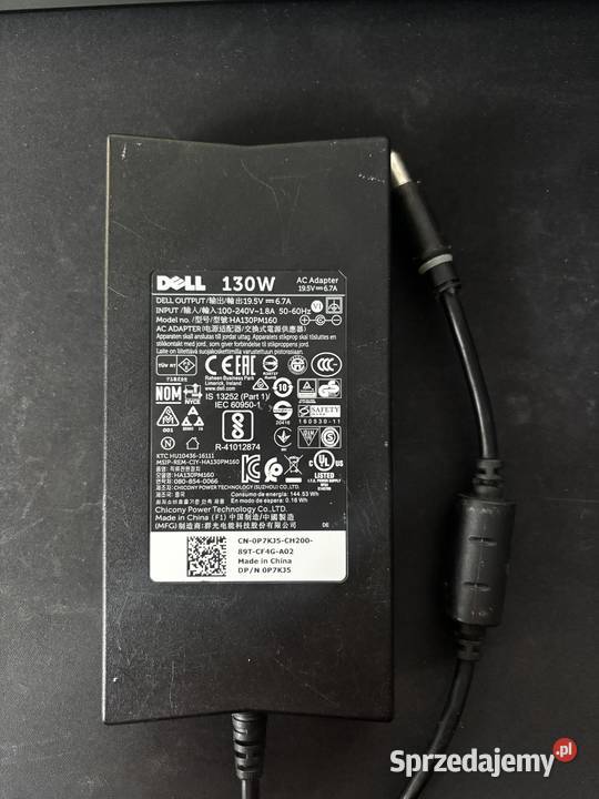 Oryginalny Zasilacz DELL HA130PM160 130W 5 mm x zasilacze Słupsk