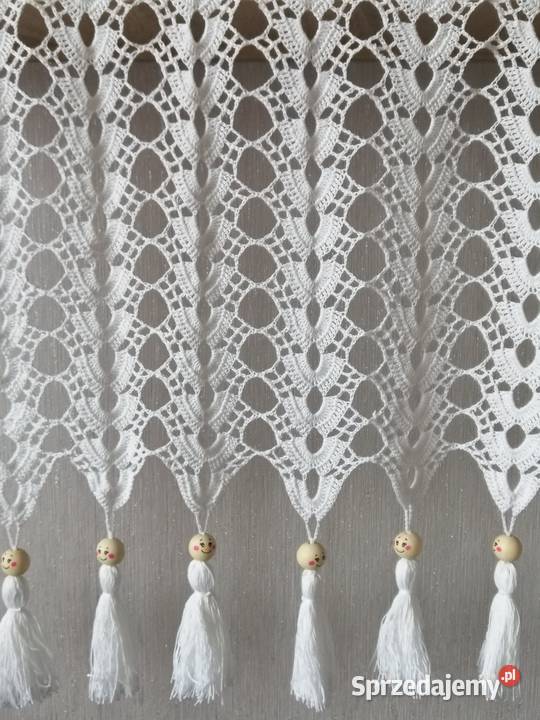 Ręcznie wykonana szydełkiem zazdrostka firanka śląskie Katowice